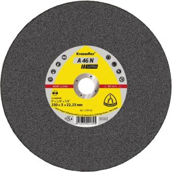 Отрезной круг Kronenflex Klingspor SUPRA A46N 230x3x22,23 мм