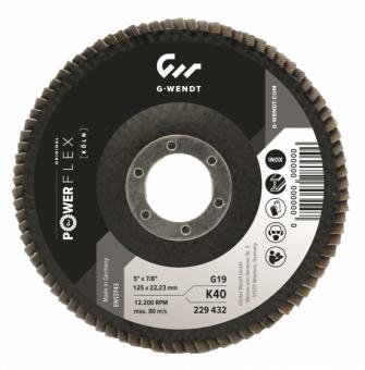 Лепестковый тарельчатый круг Wendt Premium HiTec цирконий X120 тип GH29 125x22,23 мм